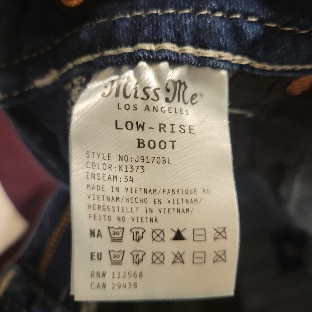 Miss Me Women's Boot Cut Blue Jeans - Picture 6 of 7